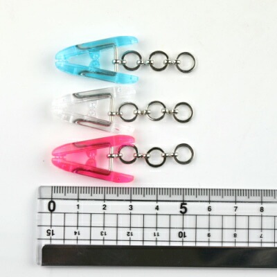 大人気 【アウトレット】【チェーン付き スケルトン クリップ 3色