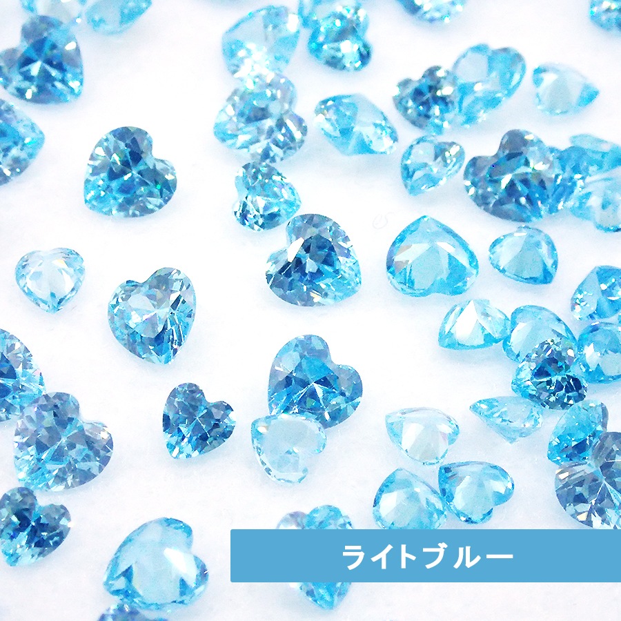 大人気 キュービックジルコニア ハート AAA 3×3mm 全10色 パーツ