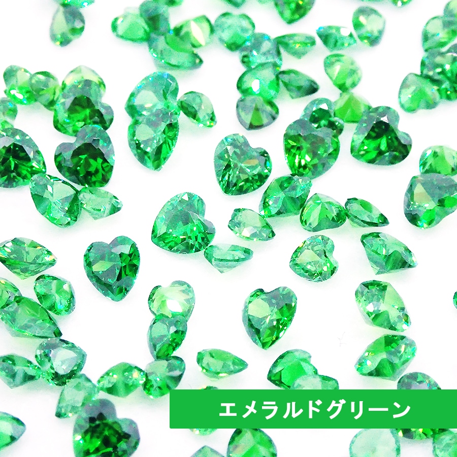 大人気 キュービックジルコニア ハート AAA 3×3mm 全10色 パーツ