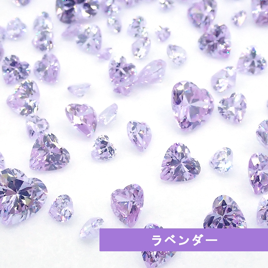大人気 キュービックジルコニア ハート AAA 3×3mm 全10色 パーツ