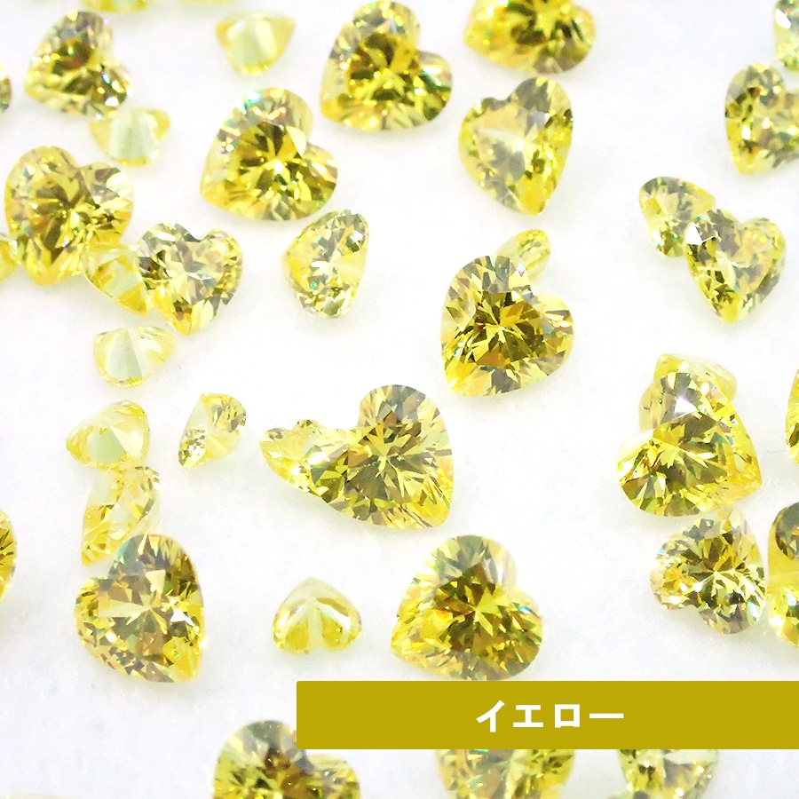 大人気 キュービックジルコニア ハート AAA 3×3mm 全10色 パーツ