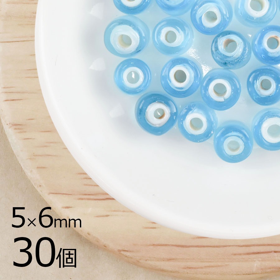 �ڴ��ָ���SALE�ۥ���ɥӡ��� ��� �饤�ȥ֥롼 ��6��7mm 30�� �ķ� �ϥ�ɥᥤ�� ��� ���� ���� �Ǻ� ���饹 �ӡ��� �ѡ��� ���������꡼