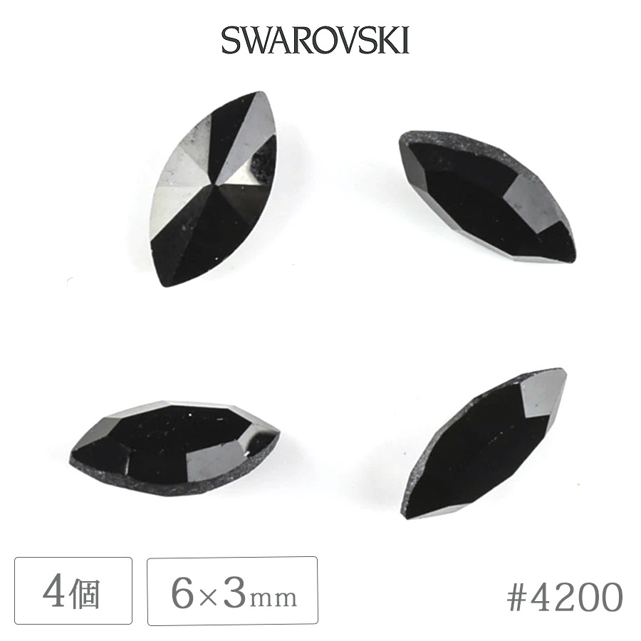 �ڥ����ȥ�åȡۥ�����ե����� ���ꥹ���� #4200 �ޡ����� ����ե����� �����å� ��6��3mm 4�� ������ơ��� SWAROVSKI �ϥ�ɥᥤ�� ��� ���� �ӡ��� �ѡ��� ���饹�ӡ��� ���������꡼