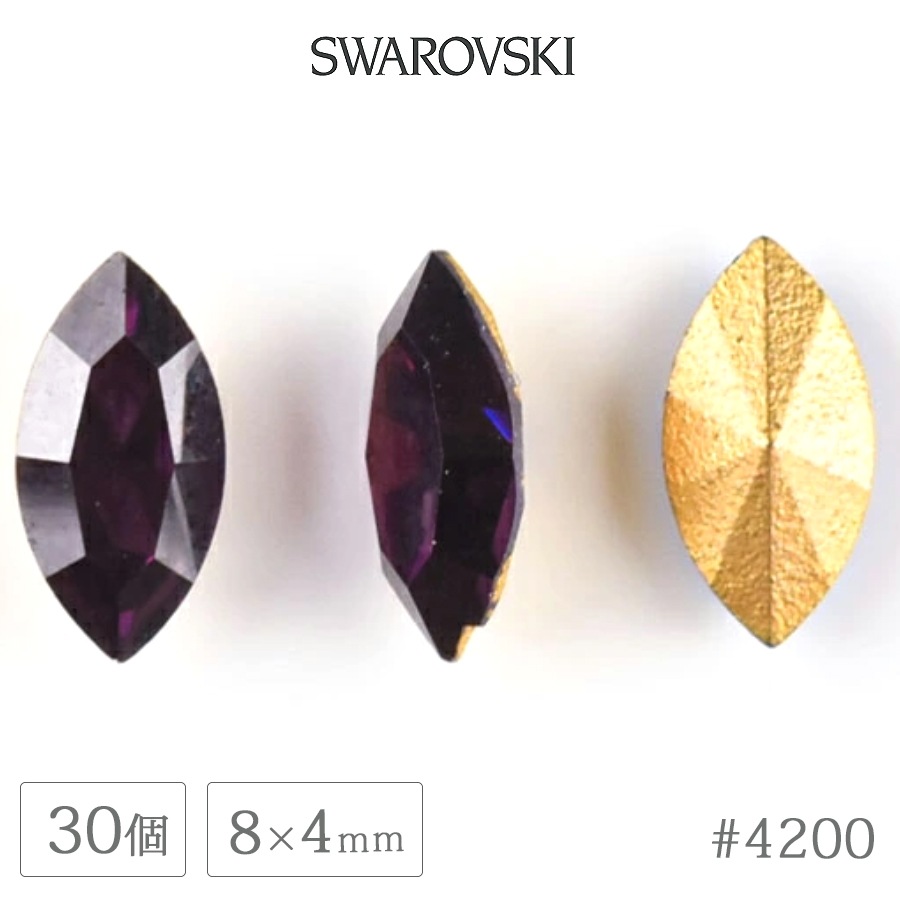 �ڤޤȤ��㤤����ۥ�����ե����� ���ꥹ���� #4200 �ޡ����� ������ɥե����� ���᥸���� ��8��4mm 30�� ������ơ��� SWAROVSKI �ϥ�ɥᥤ�� ��� ���� �ӡ��� �ѡ��� ���饹�ӡ��� ���������꡼