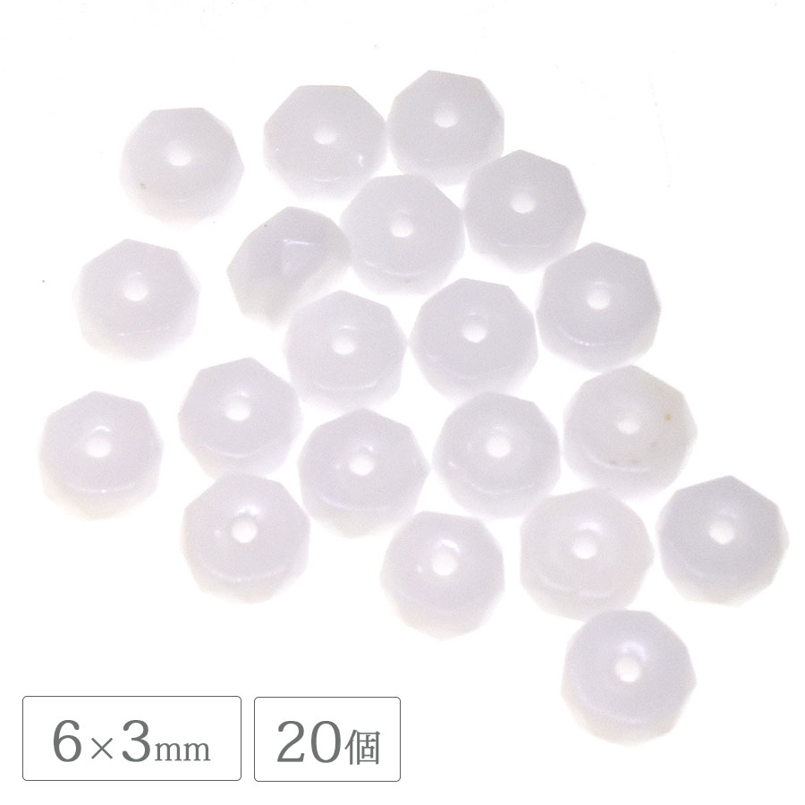 �������ӡ��� ���׷� 6��3mm 20�� �� �ۥ磻�� �ǥ����� ���� �� �ͥå��쥹 �ԥ��� ������ �ϥ�ɥᥤ�� ���硼���ۥ磻�� �Ǻ� ���������饹 �ӡ��� �ѡ��� ���饹�ӡ��� ���������꡼