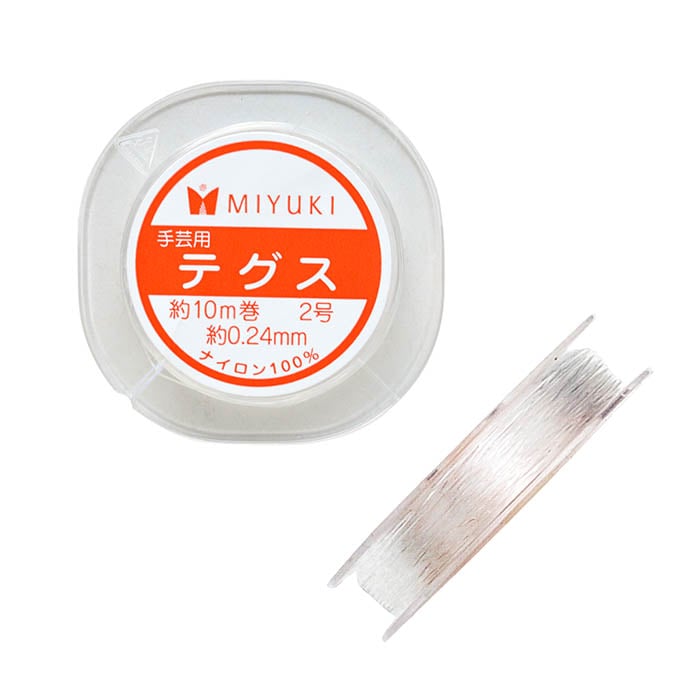 旭化成テグス糸4号2,200m10把　少し黄ばみあり　古い在庫 ビーズ糸 『テグス4号 10m UMT-04』 ビーズ,テグス・コード・ワイヤー