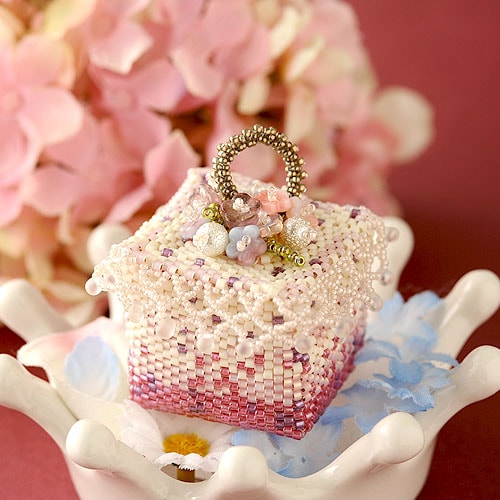ピンク紫陽花のジュエリーボックス 【ビーズマニア】 | アイテムで探す