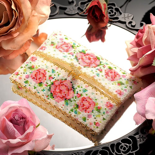 ティッシュケース ～ピンクローズ～ 【ビーズマニア】 | アイテムで