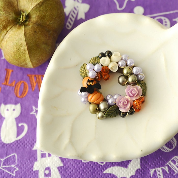 薔薇とパンプキンのハロウィンリース 【作家：NARUMIDO】 | アイテムで