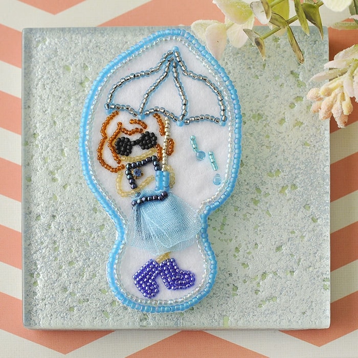 リトルシス Rainy days ～雨の日～ K-254 【ビーズ 刺繍】 【作家