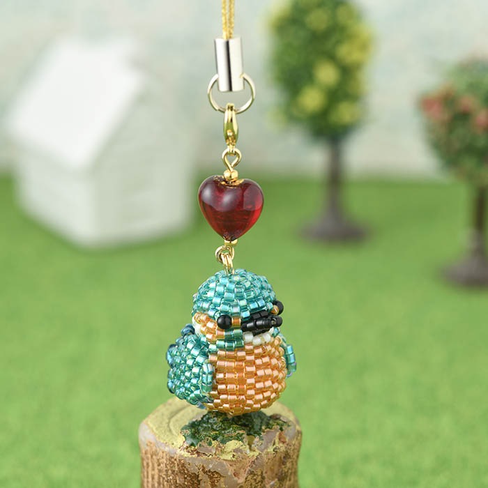 Happy☆Birdストラップ（カワセミ） S-67 【作家：Shinon* あわい