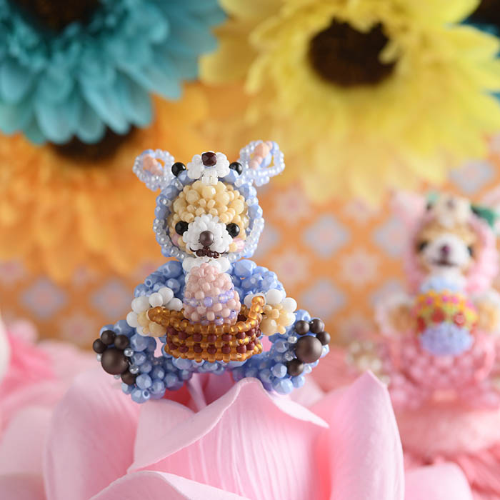 ビーズマニア テディベア はいからさん 着ぐるみ ウサギ パンダ テディベアシリーズ～着ぐるみウサギくん～ 【ビーズマニア