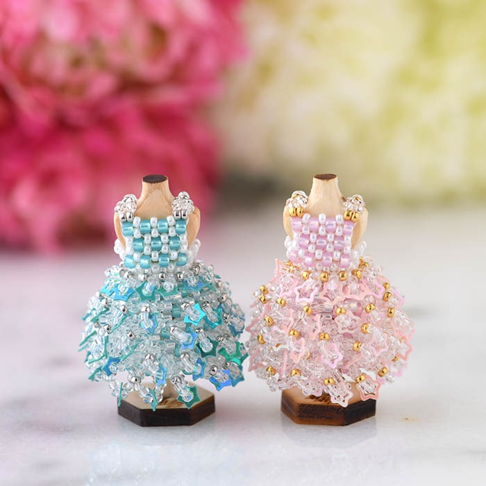 ☆12/18 再入荷☆ ビーズステッチで作るハニカムトルソードレス