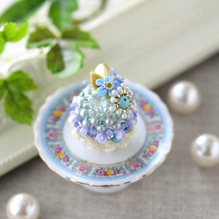 ☆7/31 再入荷☆ 勿忘草のドームケーキ 【作家：NARUMIDO