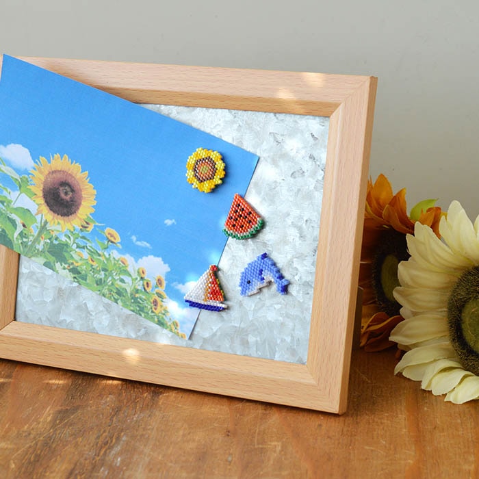 ビーズファクトリー シェイプドステッチで作るマグネットキット なつ