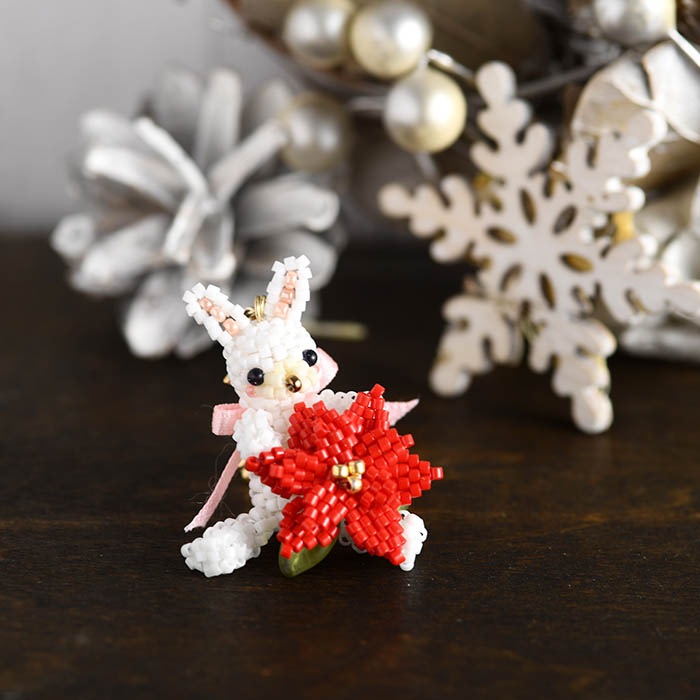 ポインセチア☆うさぎのチャーム S-96 【作家：Shinon* あわい