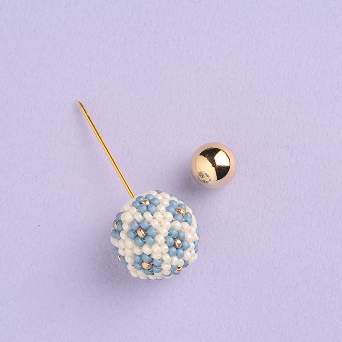 flourball pin brooch�ʥ֥롼��  �ں�ȡ�����������atelier embellir�ˡ�