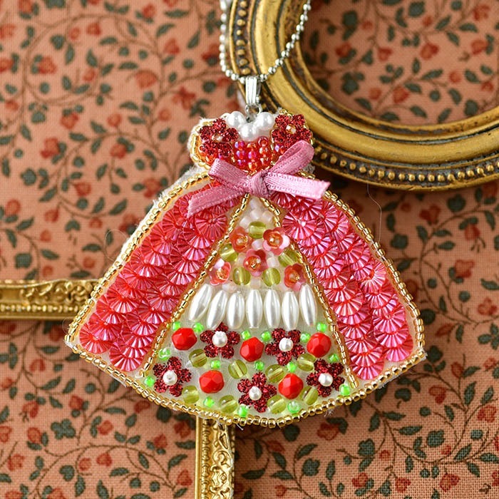 かわいいドレスシリーズ】いちごパフェのドレス 【作家：島ノ江