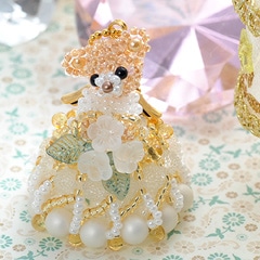 浄化☆くまちゃんオルゴナイトのナスカンキーホルダー（願い叶えるオイル封入） 浄化☆くまちゃんオルゴナイトのナスカンキーホルダー（願い