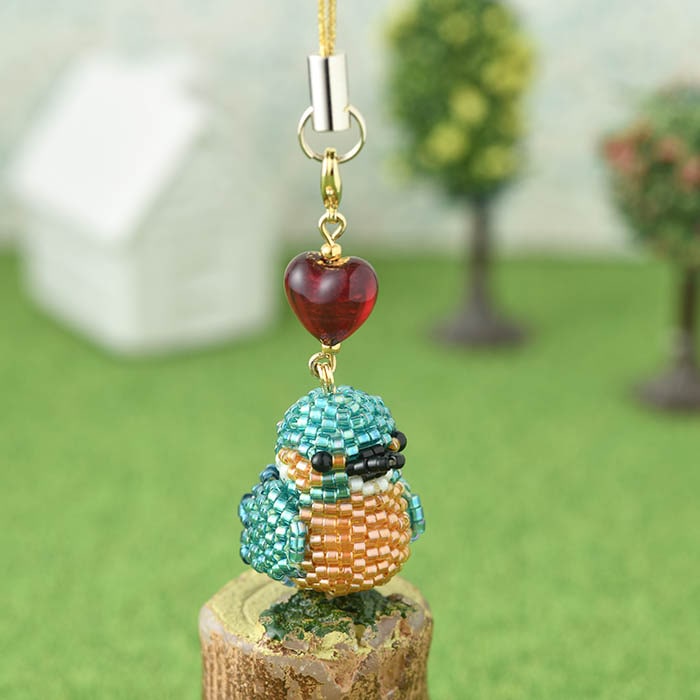 Happy☆Birdストラップ（カワセミ） S-67 【作家：Shinon* あわい