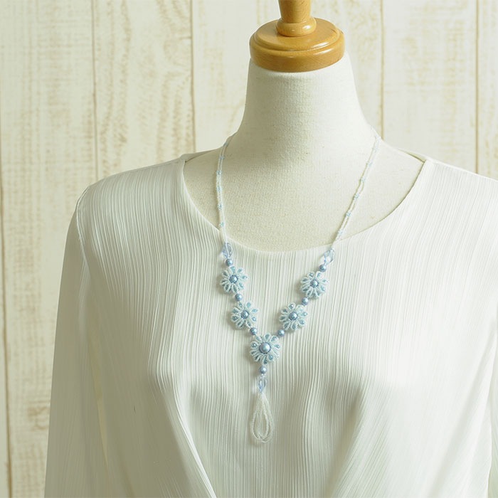 petitflower necklace ����ǥ���ȥ饤�ȥ֥롼  �ں�ȡ�����������atelier embellir�ˡ�