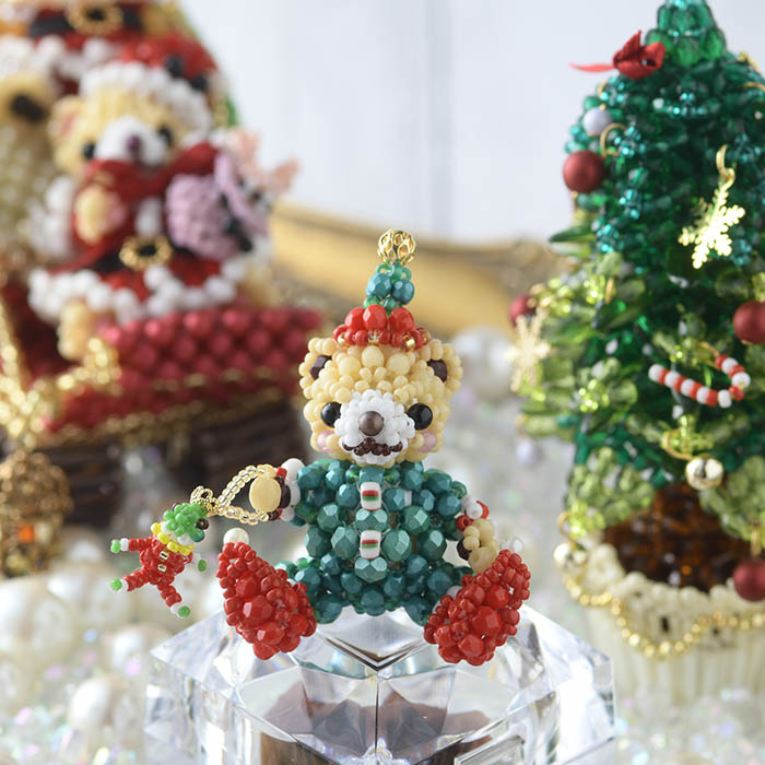 テディベアシリーズ～クリスマスパーティー・男の子～ 【ビーズ