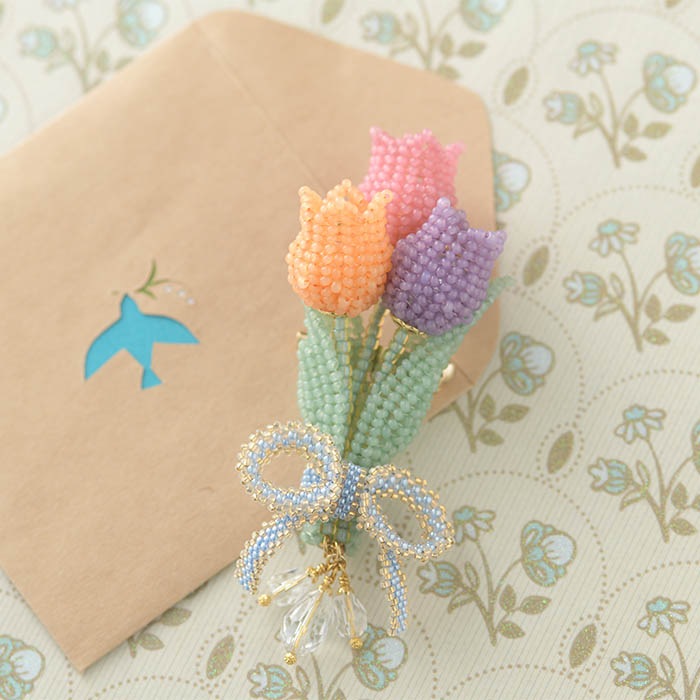 For You Tulip Romantic Ver 作家 しのはらみわ Little B アイテムで探す アクセサリーキット ブローチ フェミニン エレガント Beadsmania