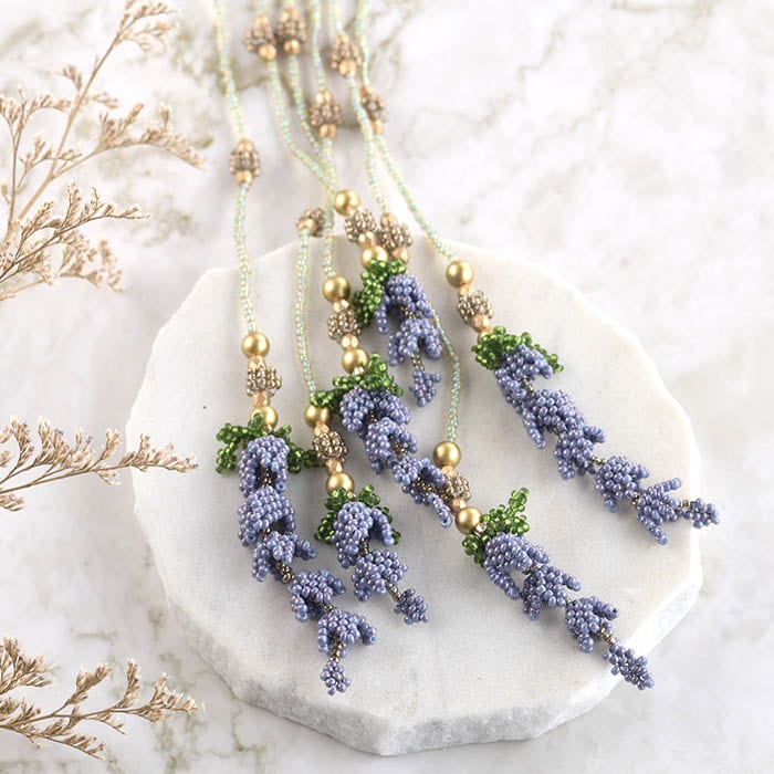 藤の花のラリエット 【作家：荒木晴美（atelier embellir