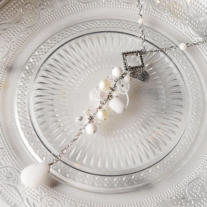 ��6/1 NEW�� �ۥ磻�ȥ������ĥɥ��åץͥå��쥹 �ں�ȡ���¼ƻ�ҡʥץ������󥹡ˡ�