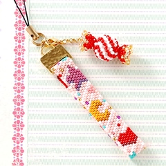 ステッチストラップ～スウィートキャンディー～ 【ビーズマニア