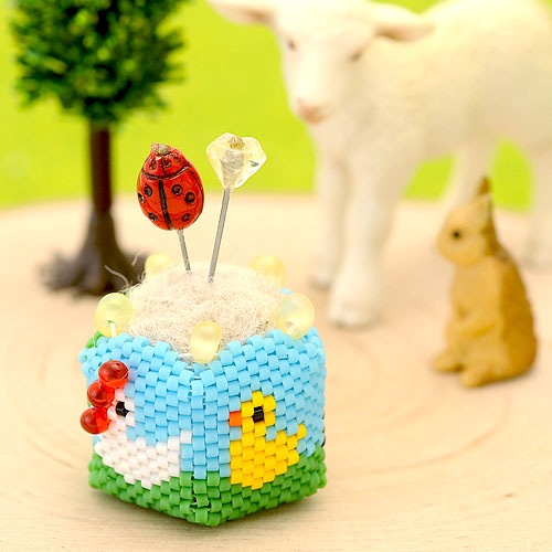 Piyo��Cocco pincushion �ں�ȡ����ΤϤ�ߤ��Little��B��.�ˡ�