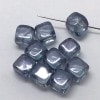 チェコ　ダイアゴナルキューブ 8mm　TR ラスター ブルー　1ストランド(25個)