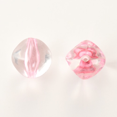 アクリルビーズ/ソロバン 約16×16mmピンク【在庫限り/ハンドメイド