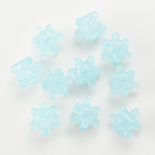 星粒ビーズ 約14×11.5mmアクア【在庫限り/アクリルビーズ