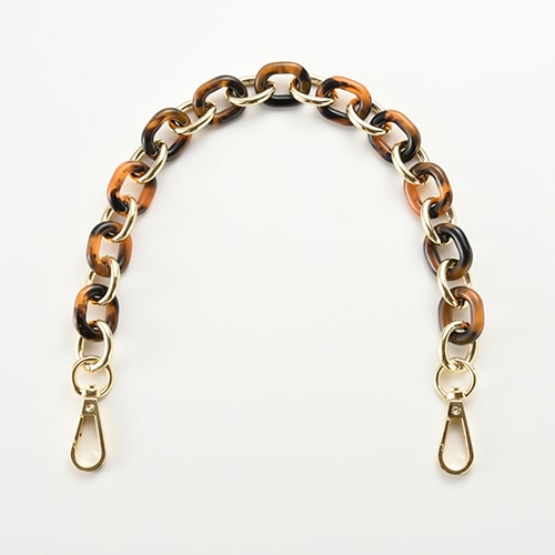 バッグチェーン べっ甲×ゴールド | ○イロハコード,持ち手