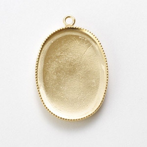 メタルパーツ/カメオ皿 ゴールド【基礎金具/アクセサリーパーツ/メタル