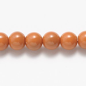 ガラスビーズ/ラウンド ライトブラウン 全4サイズ【ハンドメイド
