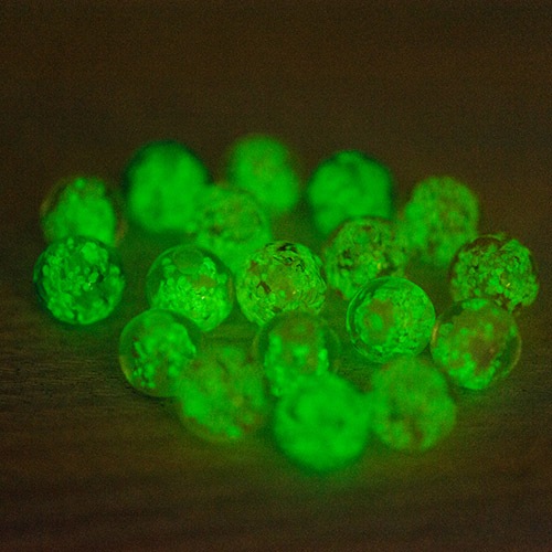 ガラスビーズ/夜光（蓄光）ビーズ クリーム | ・ガラスビーズ,夜光