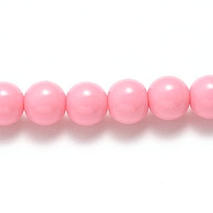 ガラスビーズ/ラウンド ストロベリーピンク 全4サイズ【ハンドメイド