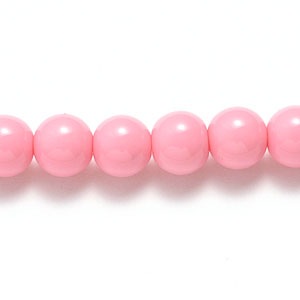 ガラスビーズ/ラウンド ストロベリーピンク 全4サイズ【ハンドメイド