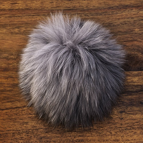 ファーボール フォックス グレー ゴムループ付き | ・服飾素材,ファー