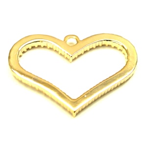 チャーム ラインストーン/ハート ゴールド 26×34mm | ・チャーム