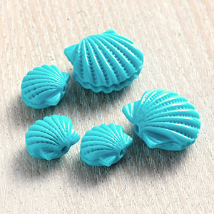 限定品】シェル練り/二枚貝 ターコイズ | ・天然石・天然素材,シェル