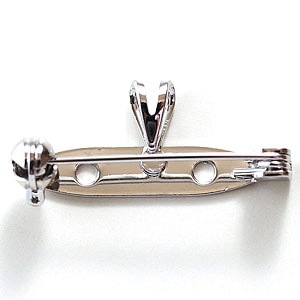 回転ブローチピン ロジウムカラー | ・基礎金具 | X-SENSE