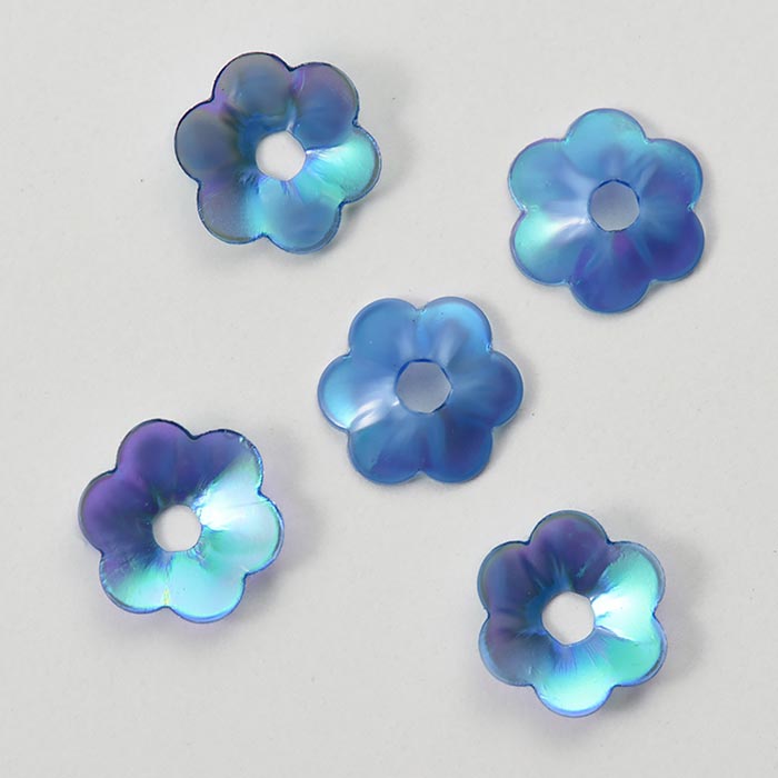 スパンコール/フラワー6mm ロイヤルブルーオーロラ | >>新商品発売日別