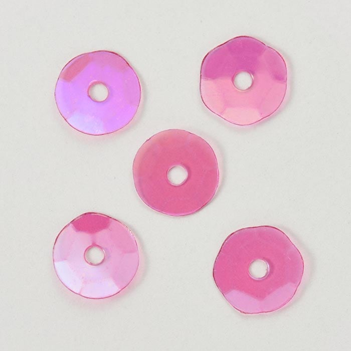 スパンコール/亀甲5mm オペラピンクオーロラ（透明） | >>新商品