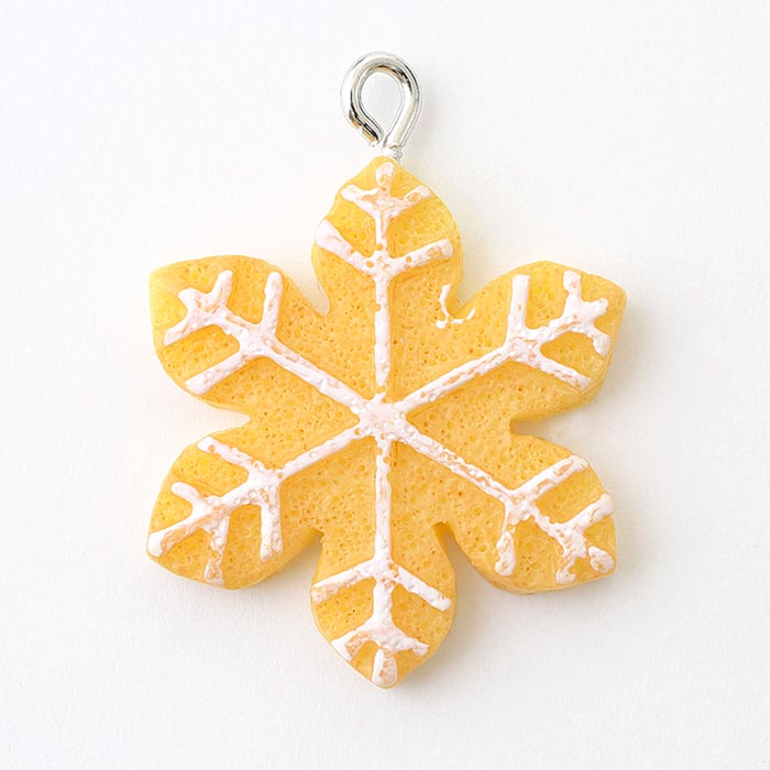 12/7まで20%OFF☆クリスマスクッキーチャーム/雪の結晶 2個入【在庫