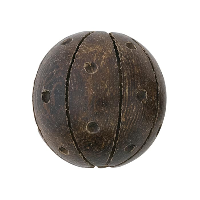 在庫限り】ヴィンテージウッドビーズ/ラウンド ドット 18mm/ロブレス