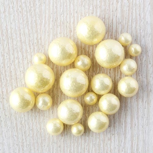スパークルパール イエロー【ビーズ/手芸/ハンドメイドアクセサリー