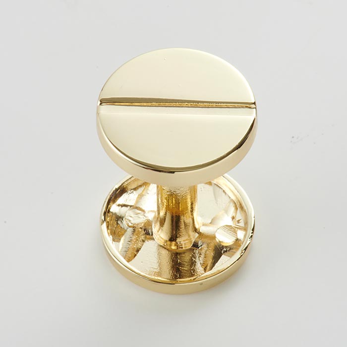 留め金具ネジ式 ラウンドダブル ゴールド | ○イロハコード,飾りパーツ